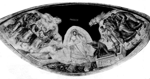 Сошествие Христа во ад, Кахриэ-Джами. Фреска. XIV в. 