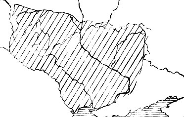 Карта распространения черняховской культуры (по П.Н. Третьякову)