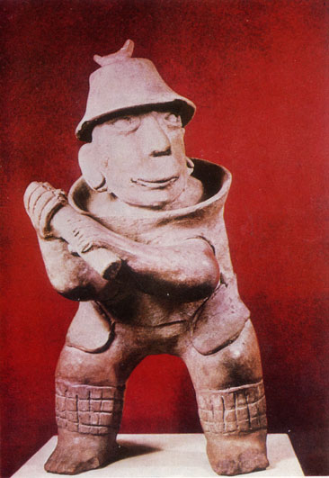 Воин. Глиняная статуэтка. Культура северо-западного побережья Мексики