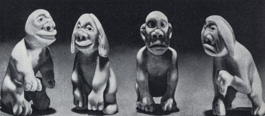 Каменные фигурки мифических существ. Современная эскимосская скульптура