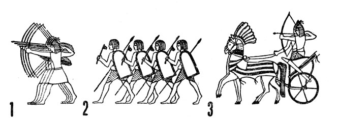 Рис. 11. Египетское войско. Аппликации 