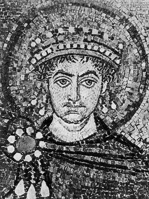Голова византийского императора. Мозаика