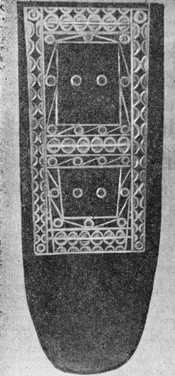  Орнамент на колчане. Реконструкция. Койсугский могильник, курган 5, погребение 12
