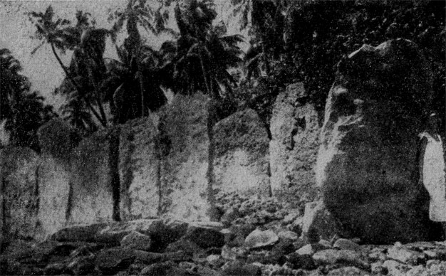 Алтарь храма Фаратаи в Маева на Хуахине, напоминающий Тапутапу-атеа