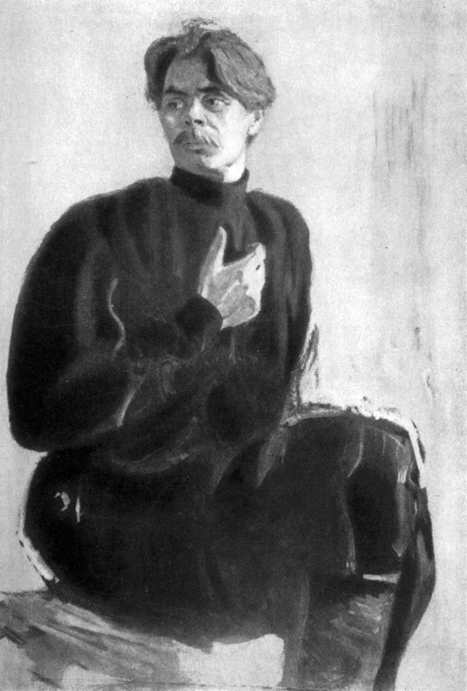 А.М. Горький. Портрет работы В.С. Серова. 1905 г.