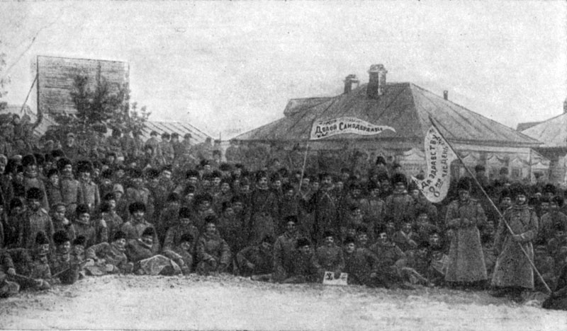 Солдаты - участники революционных событий в  Чите. Фотография.  Декабрь  1905  г.