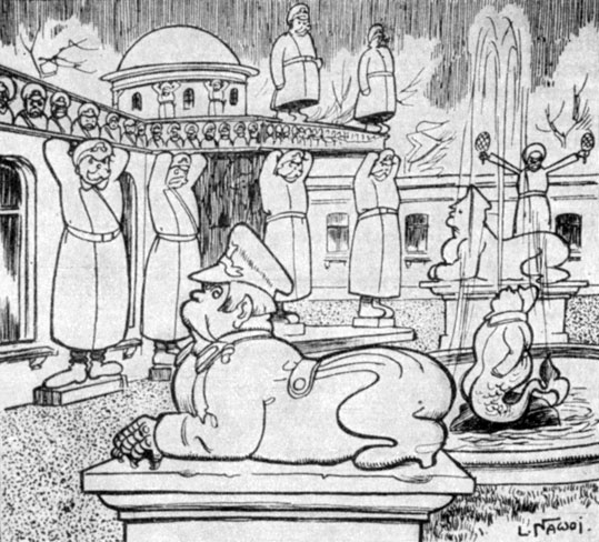 «Проект  новой  Думы». Карикатура из польского журнала «Новы   свят».  1906 г.
