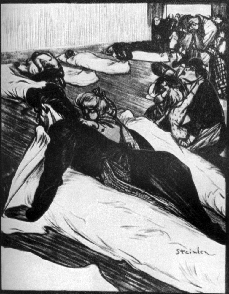 Катастрофа в Исси. Литография Л. Т. Стейнлена. 1901 г.