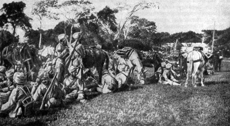 Солдаты-сикхи во Франции. Фотография. 1914 г.