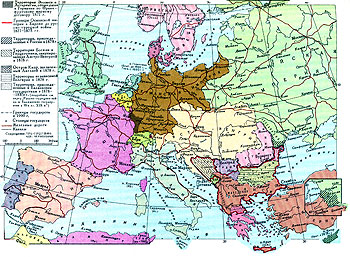 Территориальные изменения в Европе в последней трети XIX в.