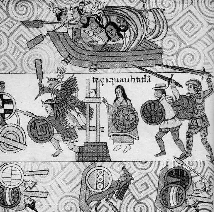 Осада Теночтитлана испанцами и их союзниками ('Лиенсо де Тлашкала', XVI в.)