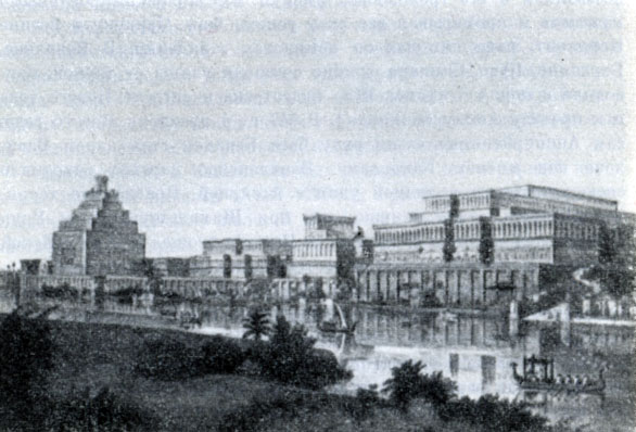 Ниневия. Вид с запада В центре - дворец Ашшурбанипала (холм Куюнджик)