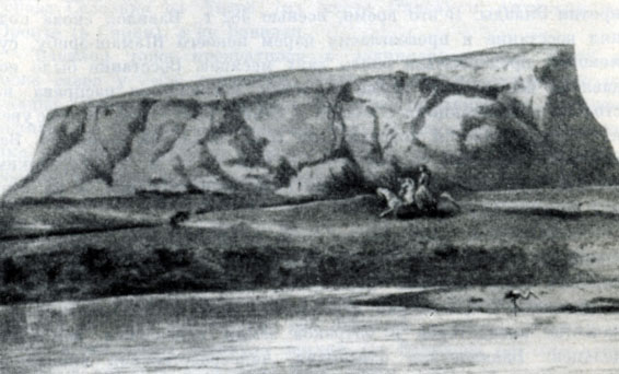 Холм Бабиль - руины Северного дворца Навуходоносора II (рисунок середины XIX в.) 
