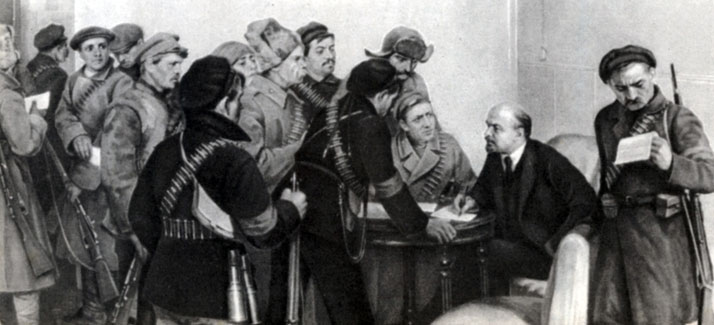 В. И. Ленин в Смольном. 1917 г.