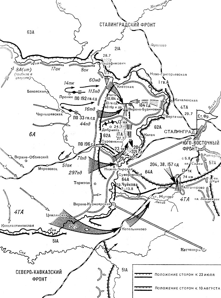 Оборонительные сражения на дальних подступах к Сталинграду