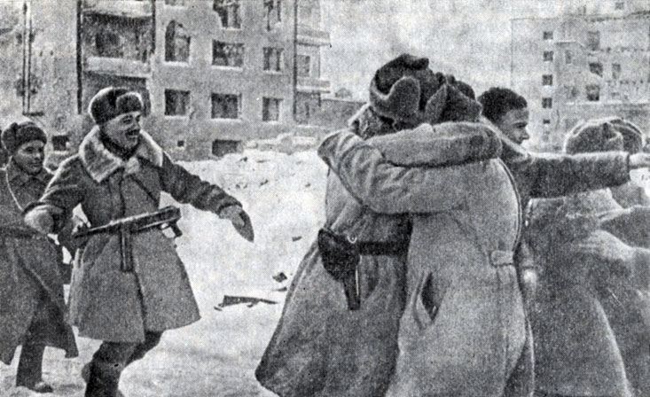Встреча воинов 21-й и 62-й армий в Сталинграде