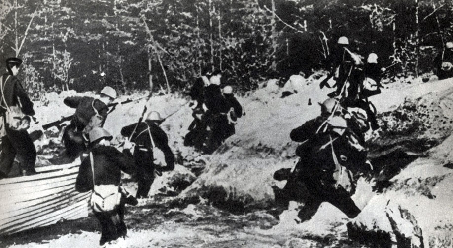 'Высадка десанта на один из островов в районе полуострова Ханко. Лето 1941 г.'