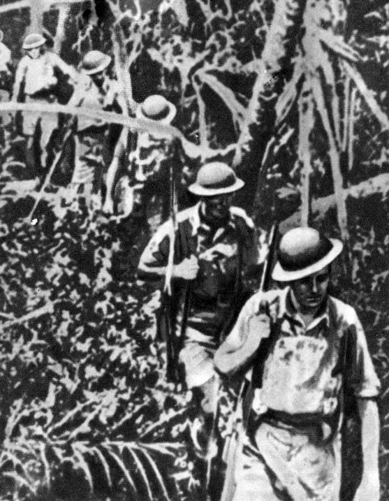 'Английский патруль в джунглях Малайзии. 1942 г.'