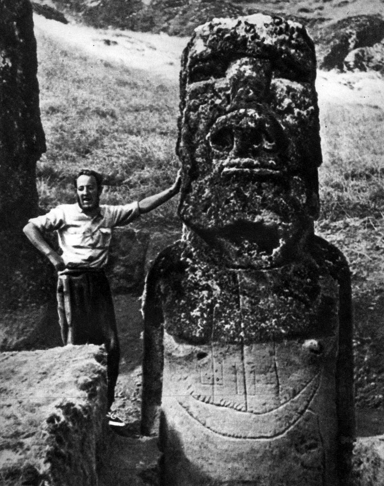 Арне Шёльсволд отрыл каменного великана, на груди которого вытесано изображение трехмачтового парусника