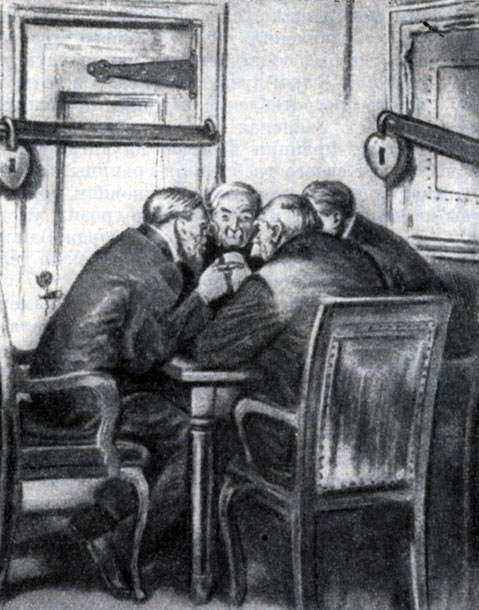 «Публичные переговоры» в Париже. Карикатура из американского журнала «Лайф» 1920 г.