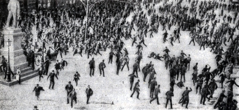 Разгон демонстрации в Дублине. Фотография. 1919 г.