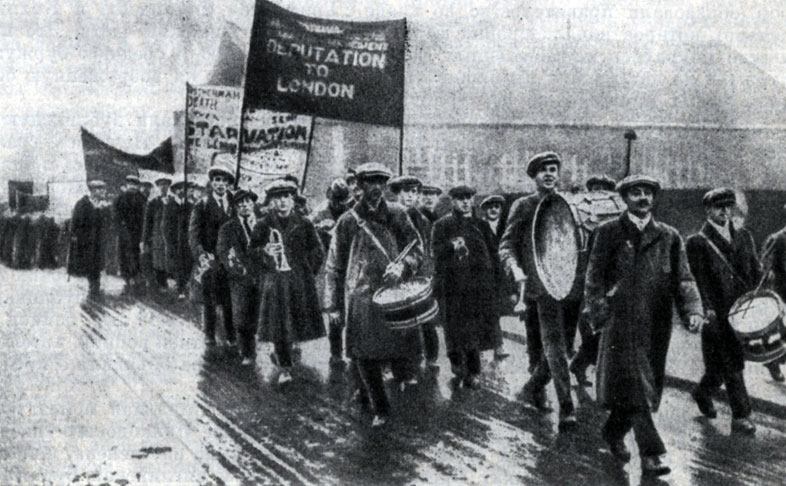  Поход английских безработных в Лондон. Фотография. 1923 г.
