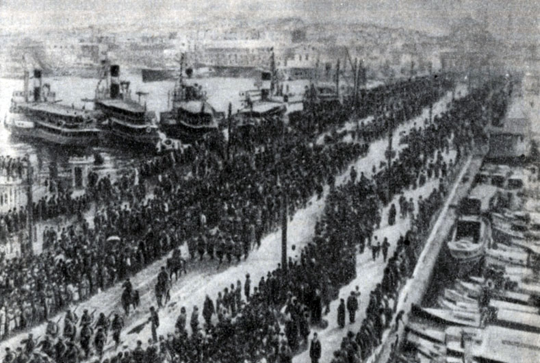Вступление турецкой армии в Стамбул 6 октября 1923 г. Фотография.