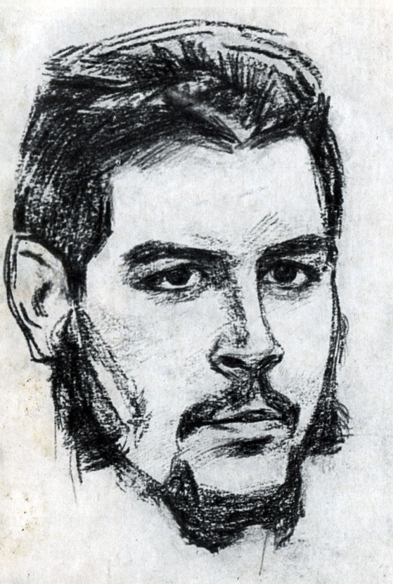 Эрнесто Че Гевара. Рисунок советского художника В. Иванова. Гавана, 1961 год