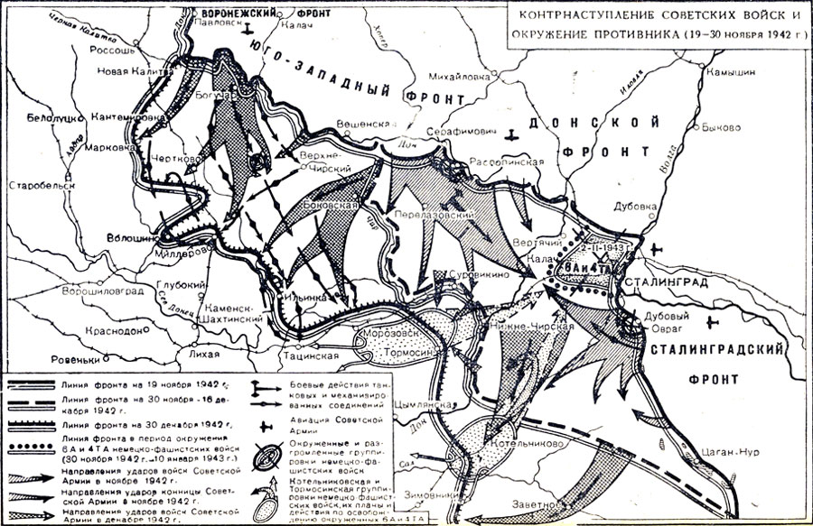 Контрнаступление советских войск и окружение противника (19-30 ноября 1942 г.)