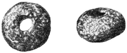 Стеатитовое пряслице, найденное на месте норманнской усадьбы в Гренландии. Такими пряслицами пользовались в Швеции, Норвегии и Исландии в эпоху викингов и позднее