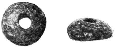 Стеатитовое пряслице, раскопанное в Ланс-о-Мидоузе