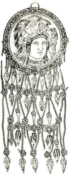 Серьга из кургана Куль-Оба. Золото. IV в. до н. э. Государственный Эрмитаж