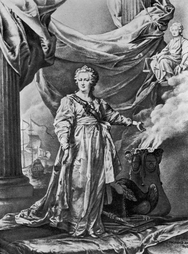 Екатерина II. Портрет работы Д. Г. Левицкого. 1783. ГРМ
