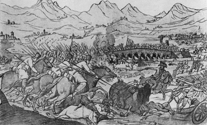 Сражение на реке Треббии 6-8 июня 1799 г. Неизвестный художник. ГИМ