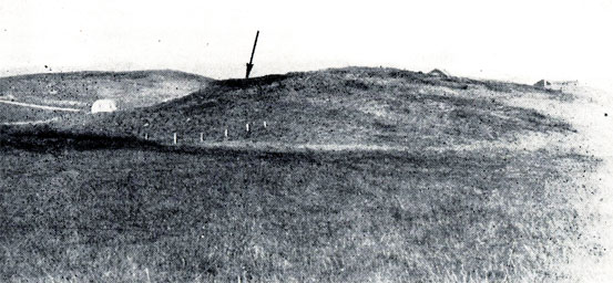 Знаменитый холм Чалука. Стрелкой показано место раскопок