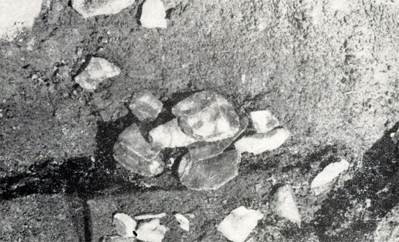 'Клад' каменных орудий древнего зверобоя (остров Анангула)
