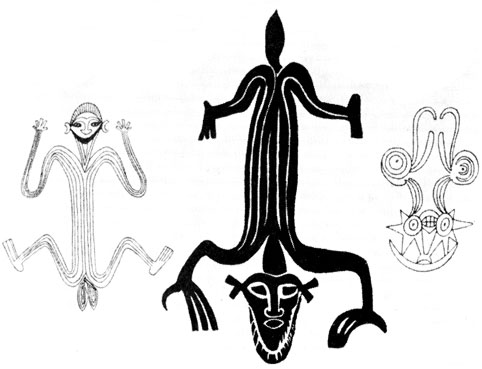 Некоторые орнаментальные мотивы и фигуры искусства острова Пасхи удивительно похожи на древнегреческие