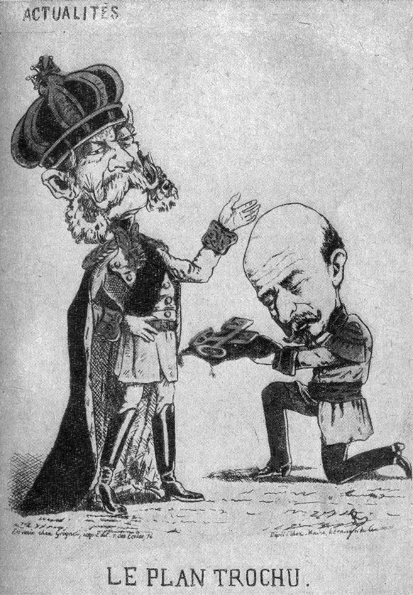 'План Трошю' (Глава правительства Национальной обороны генерал Трошю вручает прусскому королю Вильгельму I ключи от Парижа)