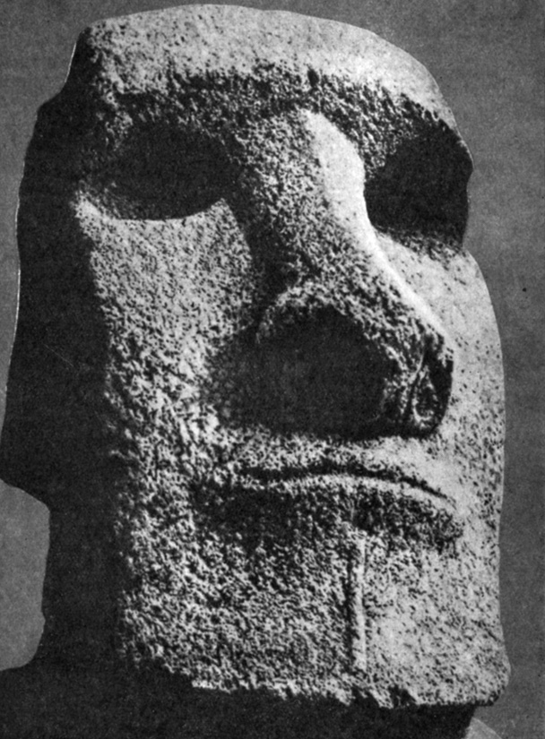 Лицо каменной статуи острова Пасхи