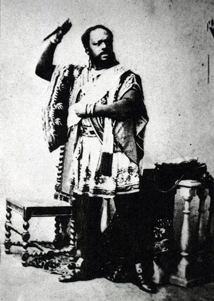 Айра Олдридж в роли Отелло. 1858. Фотография. ЛГМТМИ