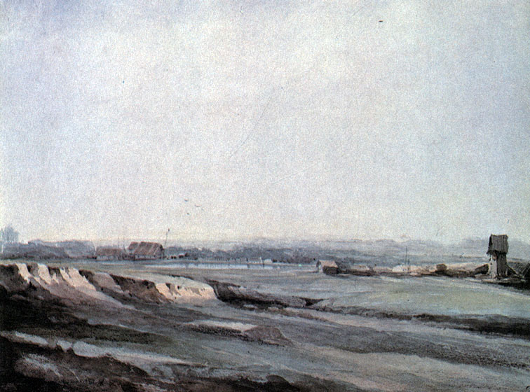 Рюль К., художник-любитель. Пейзаж. 1861. Акварель. ГРМ