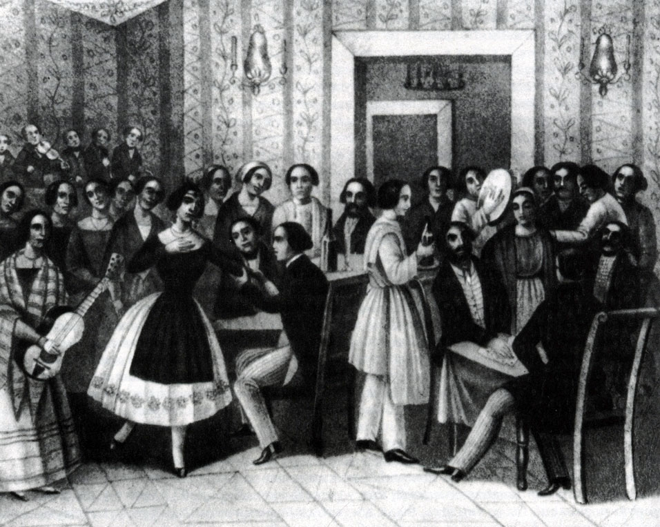 Трактир в Перовой роще. 1847. Фото с литографии Руднева. ГЦТБ