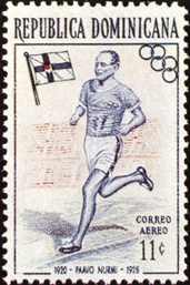 Выдающийся финский спортсмен олимпийский чемпион 1920, 1924 и 1928 гг. Пааво Нурми на дистанции