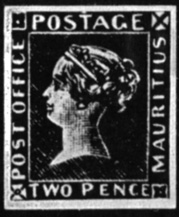 38. Знаменитая марка острова Маврикия типа 'Post office' (1847 г.)