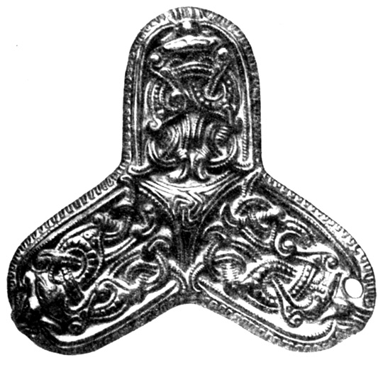 Серебряная застежка с животным орнаментом (женское украшение), Дания