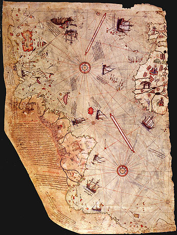 Карта Пири Рейса, турецкого адмирала 1513 г.