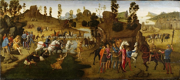 Франческо Граначчи. 'Юлий Цезарь и переход через Рубикон' (1494)