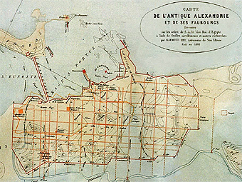 Карта древней Александрии. Изображение CEAlex Archives J-Y. Empereur