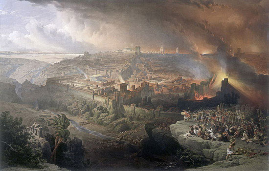 Дэвид Робертс «Осада и разрушение Иерусалима римлянами под командованием Тита, 70 год», 1850