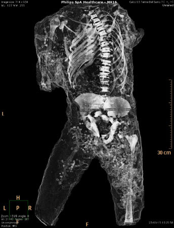 Результаты сканирования одного из тел